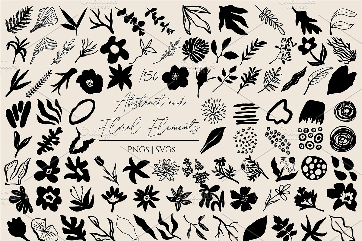 Abstract Floral Elements & Patterns, an Illustration by Ashley Katrina (Photo 2 of 8)