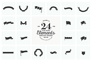 24 Hand Drawn Logo Elements SVG PNG, a Branding & Logo Template by pawellpi (Thumbnail 1 of 3)