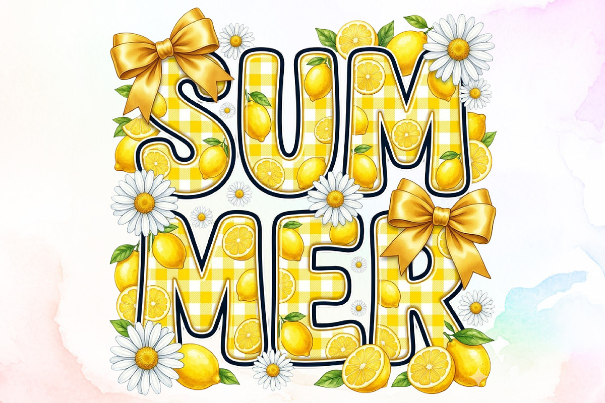 Lemon Summer Coquette PNG, a Seasonal Illustration by Sublimation Artist (Photo 1 of 9)