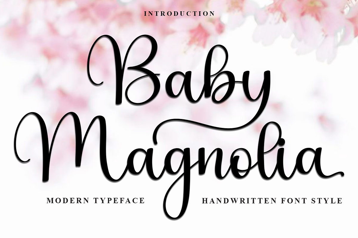 Baby Magnolia, a Handwritten Font by FreshTypeINK (Photo 1 of 8)