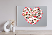 Love Heart Photo Collage Template, a Social Media Template by DesignerCandies (Thumbnail 3 of 5)
