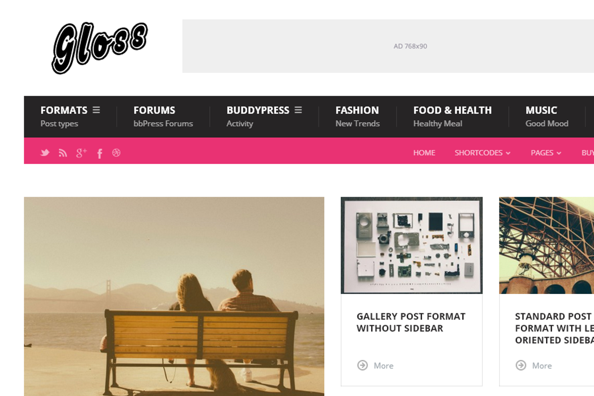 Gloss - Responsive Magazine Theme, a WordPress Template by Salt Themes (Photo 2 of 2)