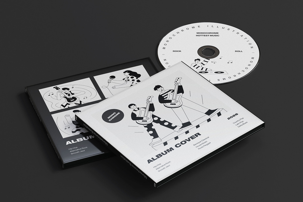 250 Monochrome Illustration Set, a Person Illustration by Vectors Market (Photo 5 of 18)