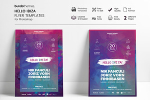 Hello Ibiza Club Flyer Templates