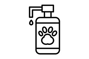 Pet Shampoo Line Icon, an Icon by Pexelpy