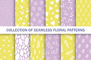 Color floral saemless patterns, a Pattern Graphic by ExpressShop (Thumbnail 1 of 4)