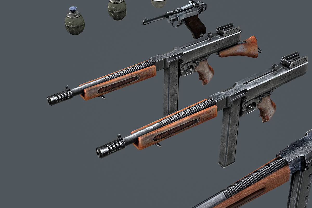 WWII Weapon Pack, an Object 3D Model by Beatheart Creative Studio (Photo 5 of 15)