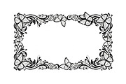 Butterfly Floral Vintage Frame Bundl, an Illustration by Creativeshirt (Thumbnail 31 of 51)