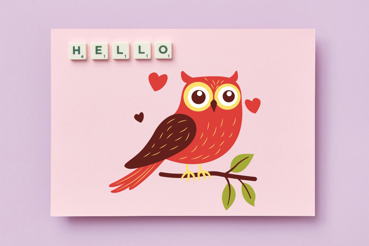 8 Cute Colorful Owl Bird in Love, an Animal Illustration by jongcreative (Photo 4 of 6)