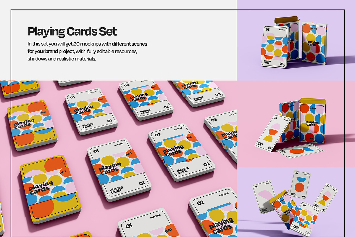 Playing Card Deck Mockup Set, a Packaging Mockup by Mego-studio (Photo 3 of 7)