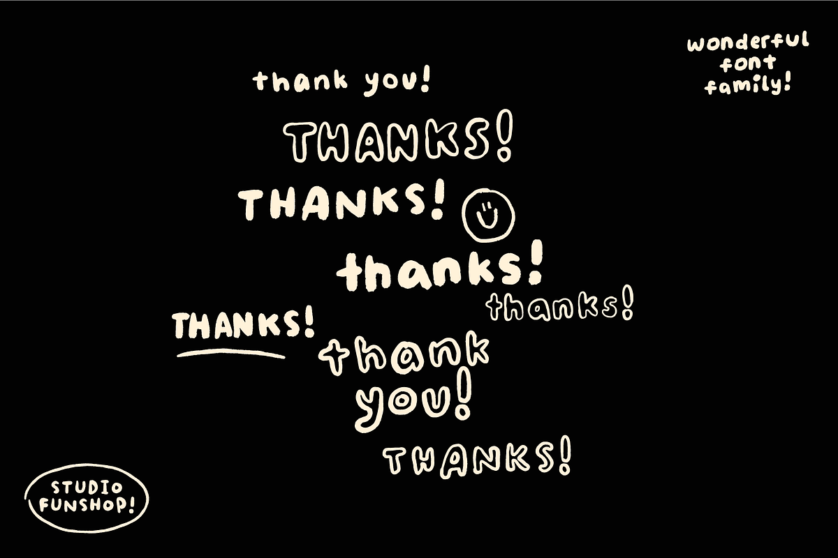 Wonderful! 4 Fonts! Handwriting Set!, a Sans Serif Font by Studio Funshop by Kelli (Photo 8 of 11)