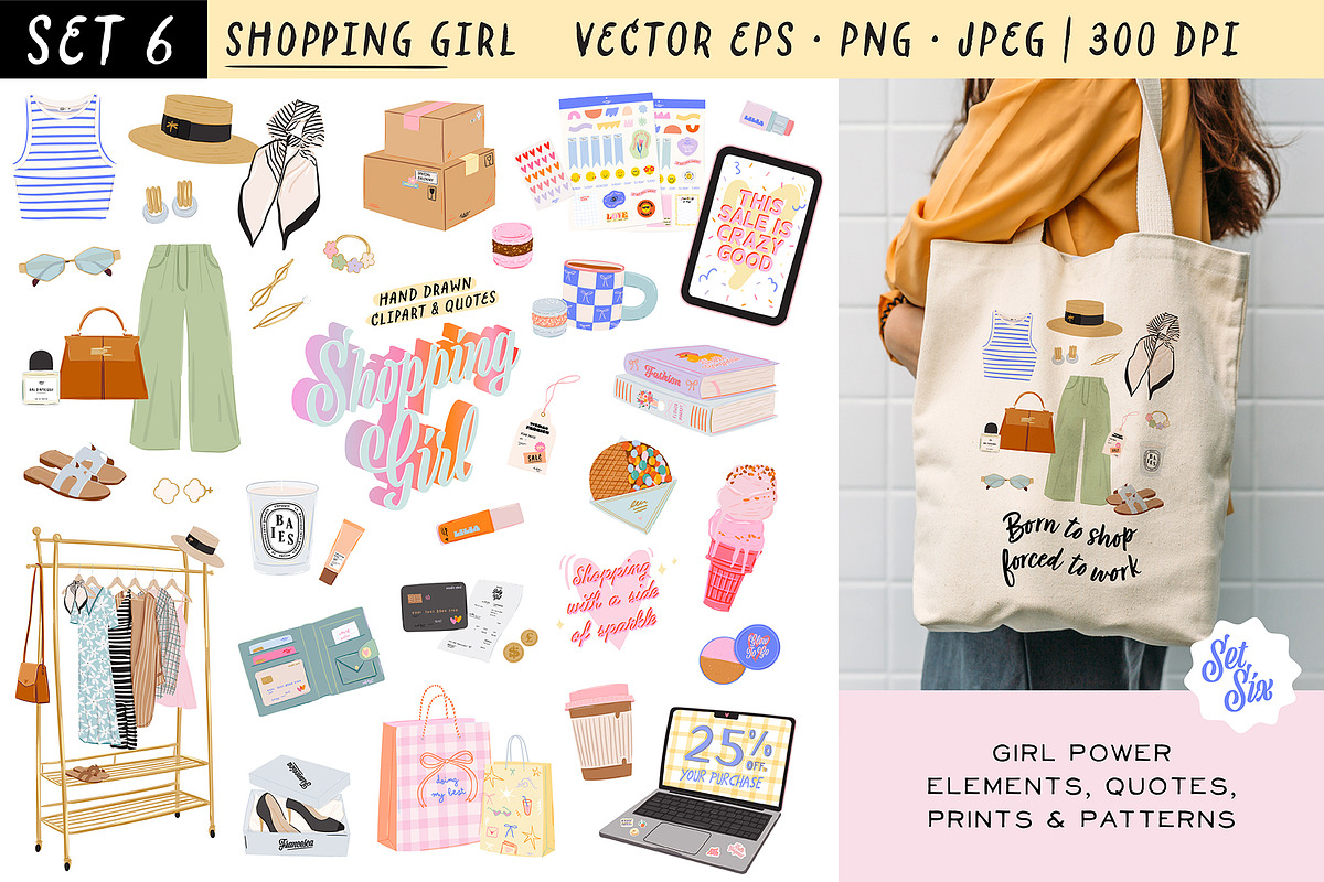 Cute Girly Clipart Bundle, an Object Graphic by Ruslana Lubenets (Photo 29 of 51)