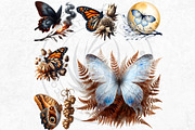 Autumn Butterfly and Flower Cliparts, an Animal Illustration by ThatsDesignArt (Thumbnail 9 of 10)