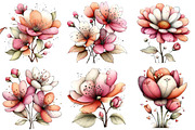 Whimsical Flowers Spring Clipart Bun, an Illustration by DreamPrint404 (Thumbnail 3 of 6)