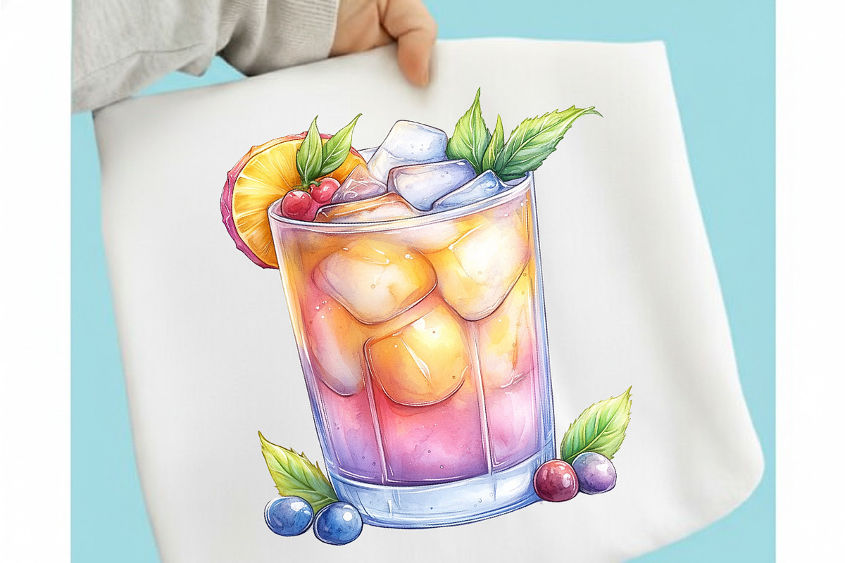 Whimsical Summer Cocktail Clipart, an Illustration by designcity5 (Photo 3 of 5)
