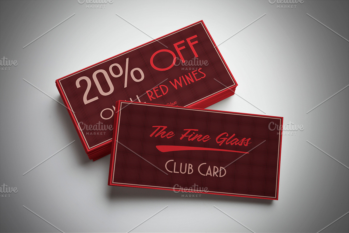 Classy Bordeaux Discount Card, a Card Template by Konakchiev (Photo 1 of 3)