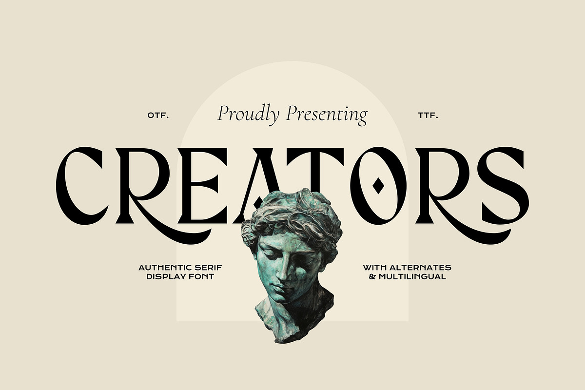Creators - Luxury Serif Font, a Serif Font by Imoodev (Photo 1 of 8)