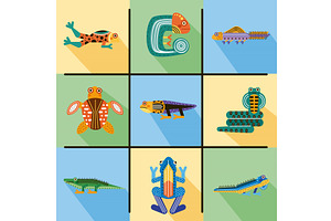 nine amphibians animals, an Animal Illustration by studiogstock