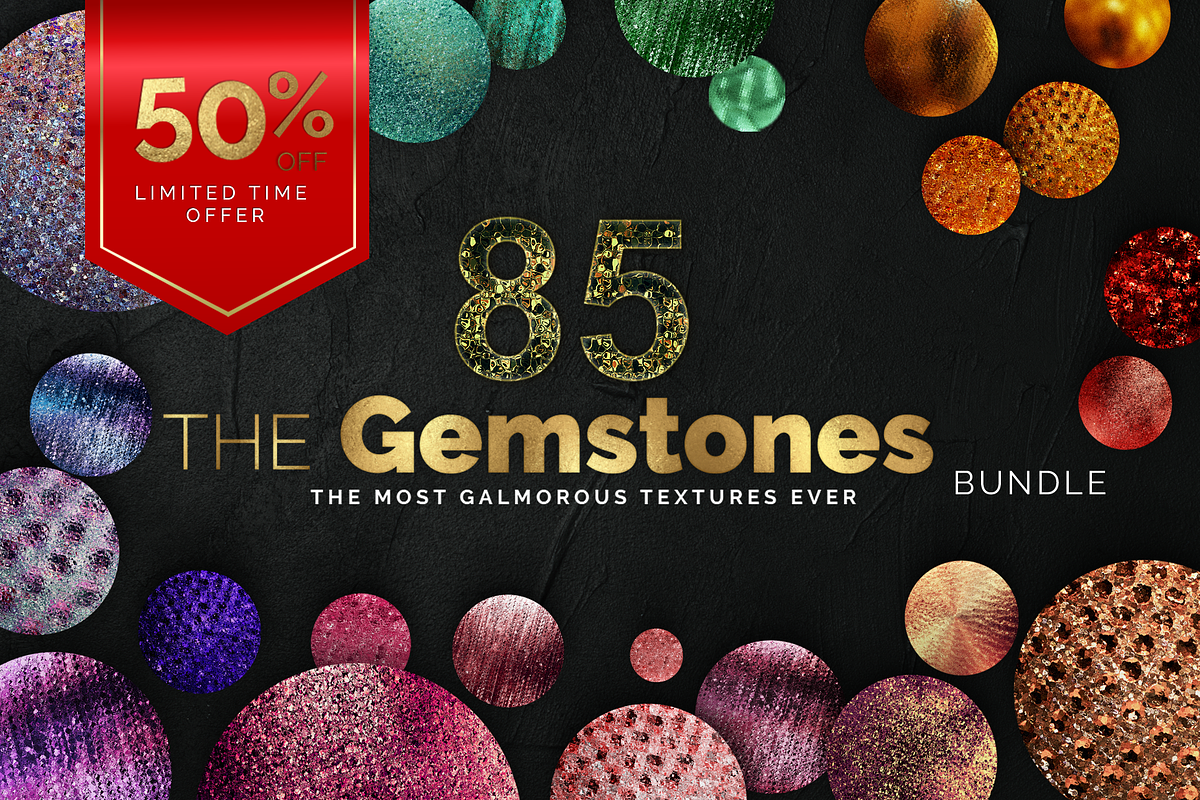 The Gemstone Bundle I 50% OFF, a Texture Graphic by Lola Store (Photo 1 of 12)