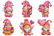 Pink Valentine Gnome Clipart, an Illustration by Dream Creation (Thumbnail 4 of 6)