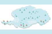 Antarctica isometric flora and fauna, an Animal Illustration by pet design shop (Thumbnail 5 of 5)