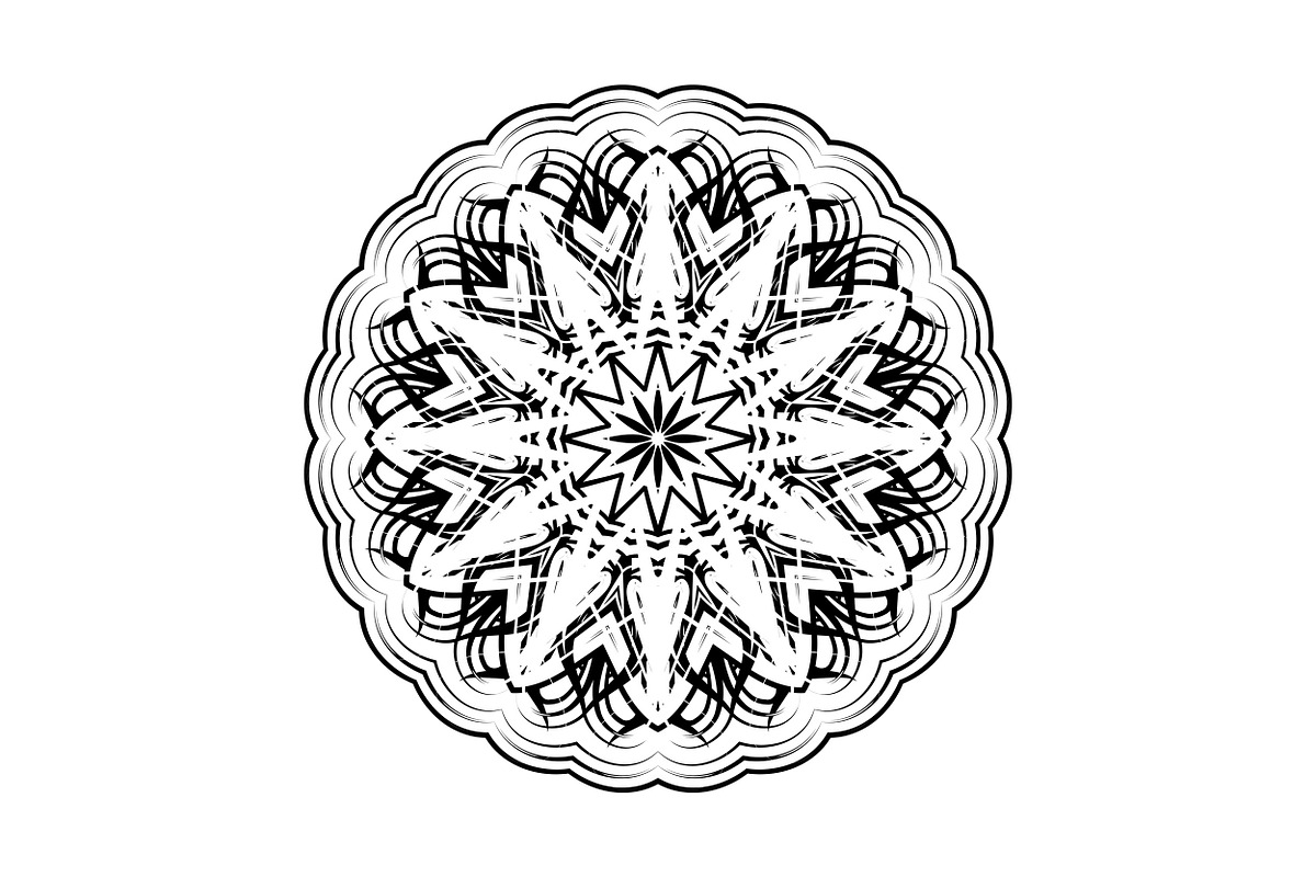 Elegant Mandala Line Art Collection, a Decorative Illustration by NJ Himel (Photo 58 of 101)