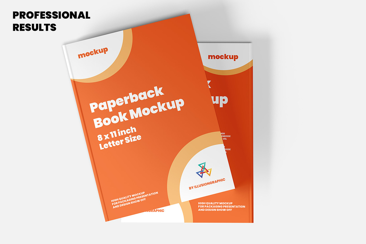 Paperback Book Mockup 8x11 inch, a Books & Magazine Mockup by Illusiongraphic (Photo 8 of 26)