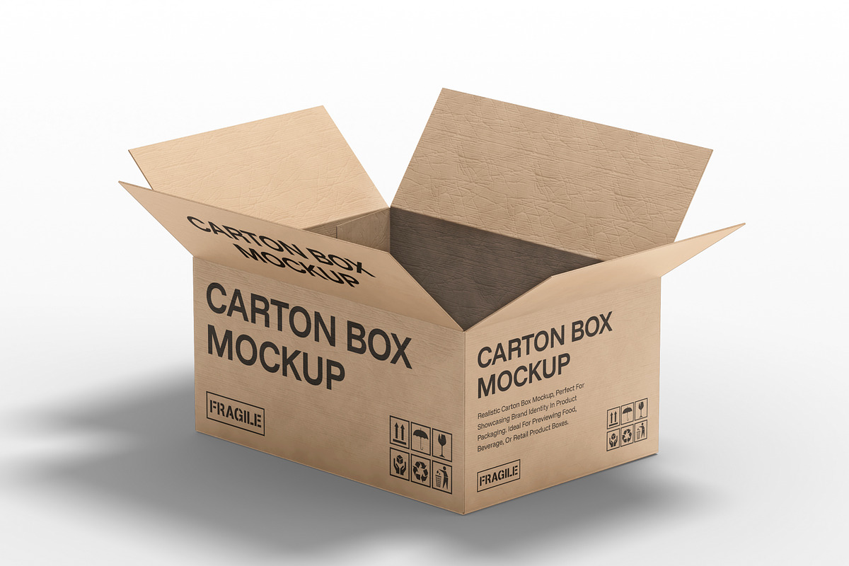 Carton Box Mockup, a Packaging Mockup by SLAB! Design (Photo 4 of 8)