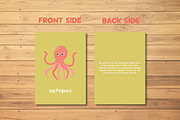 Ocean Animals Educational Cards, an Animal Illustration by Sabina_Ava (Thumbnail 3 of 7)