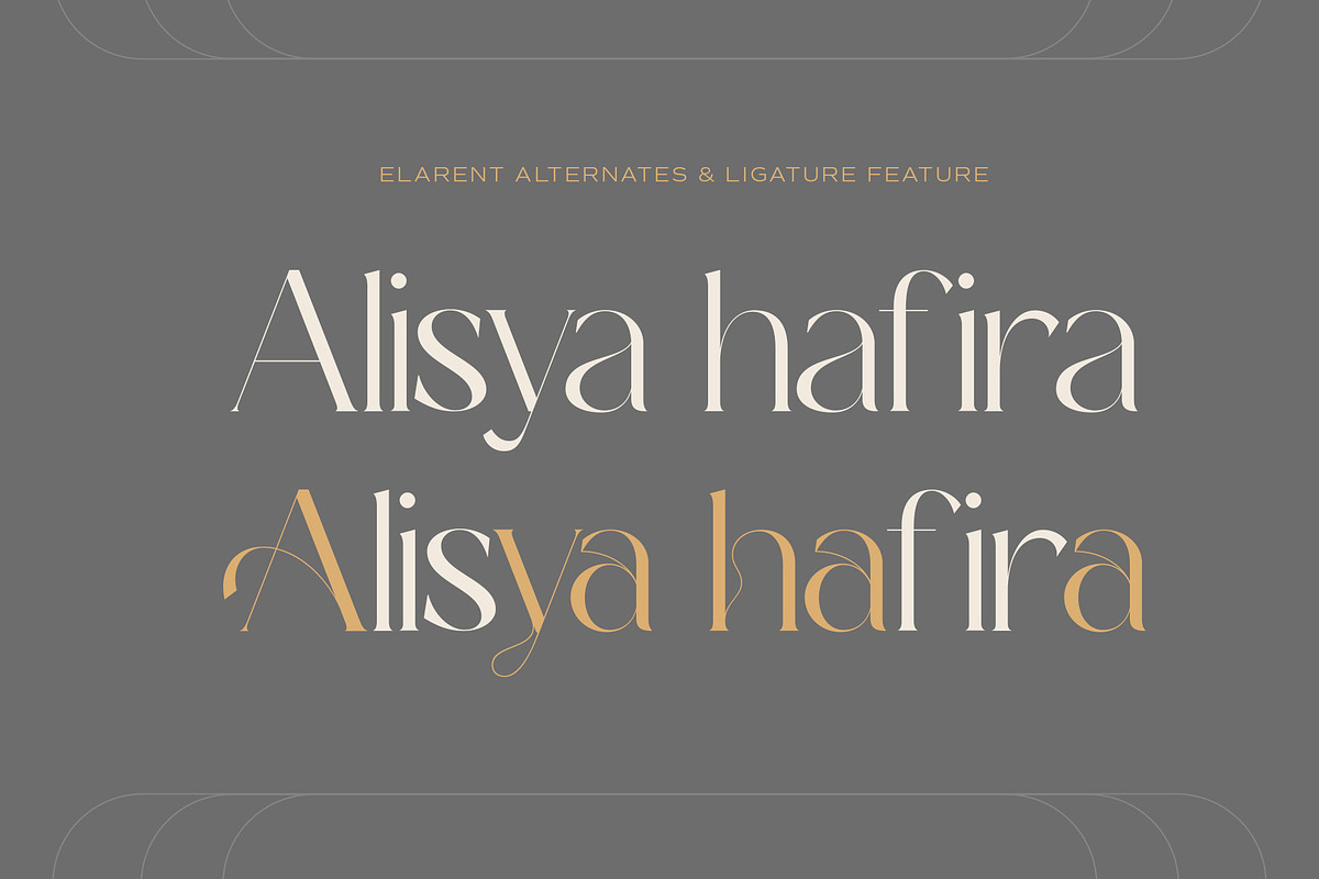 Elarent – Elegant Display Serif Font, a Serif Font by kangfont Studio (Photo 2 of 11)
