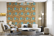 Geometrical Art Deco Floral Patterns, a Pattern Graphic by Designnina Shop (Thumbnail 6 of 9)