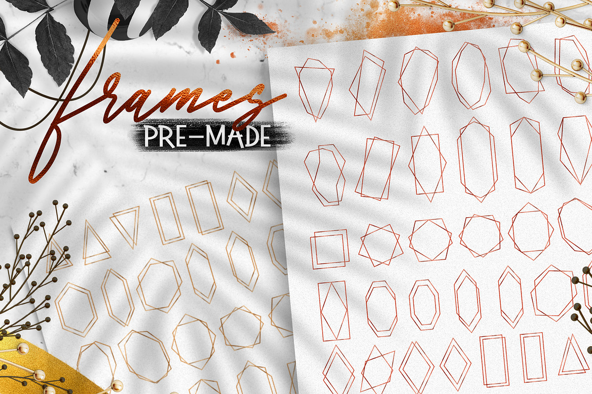 Gold Gems - trendy collection, a Decorative Illustration by Gluiki (Photo 3 of 15)