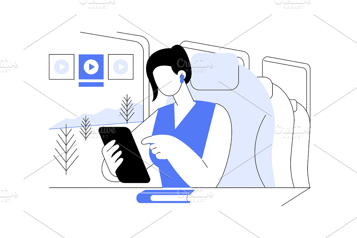 Audio-video streaming isolated, a Person Illustration by Visual Generation
