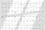 World Countries Outline MAP Stamps, a Brush Add-On by Julia_Raketic (Thumbnail 2 of 3)