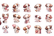 Valentine Puppy Dog Clipart, an Illustration by DreamArtGraphic (Thumbnail 2 of 4)