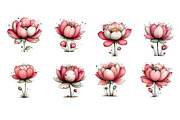 whimsical spring lotus flower clipar, an Illustration by Designworld (Thumbnail 4 of 4)