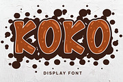 Koko - fun display font, a Font by Fontcastle (Thumbnail 1 of 7)