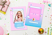 Kawaii Style Party Print Invitation, a Print Template by McLittle Stock (Thumbnail 1 of 2)