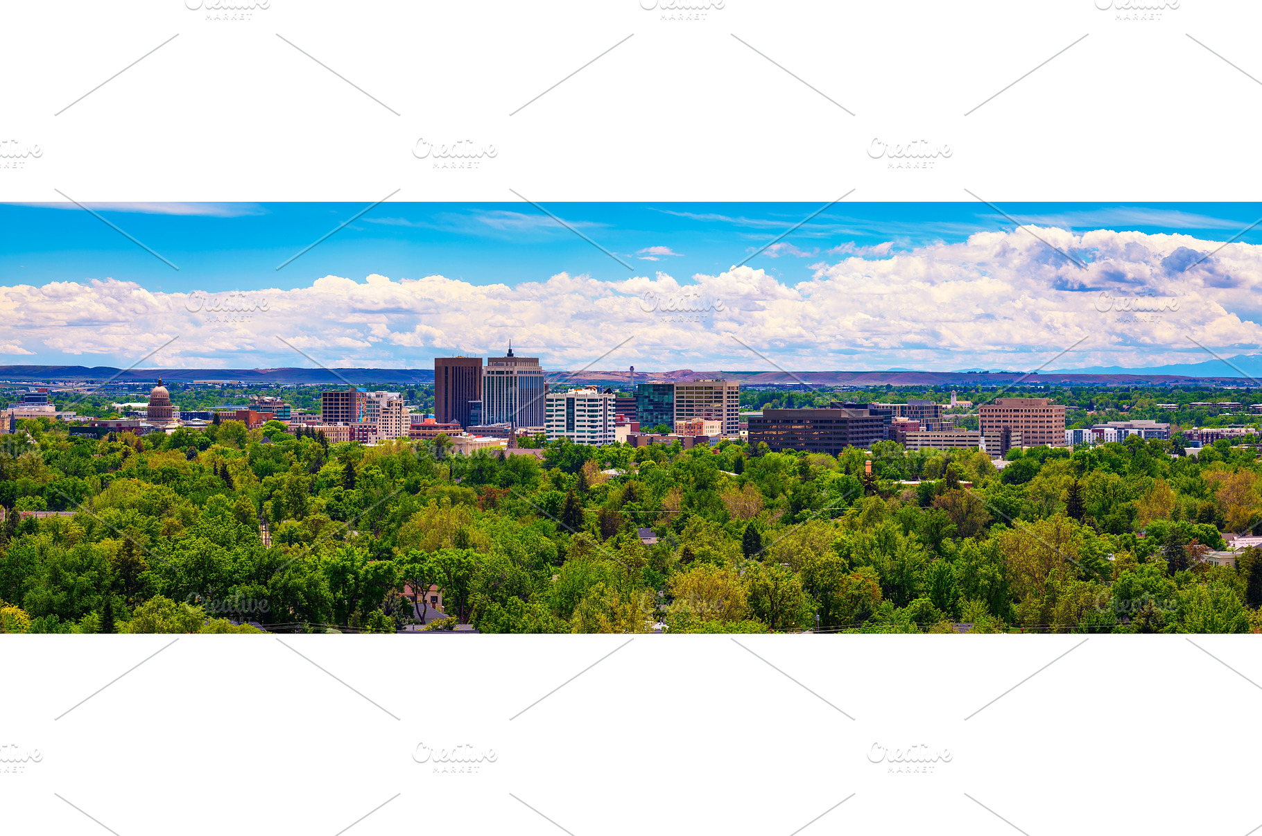 Panorama of Boise skyline in Idaho, an Architecture Photo by Nick Fox
