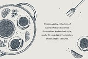 Tinned Fish & Seafood Vector Set, a Food Illustration by Yevheniia (Thumbnail 14 of 14)