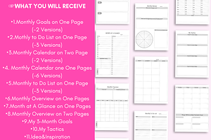 Monthly Planner,Planner Template