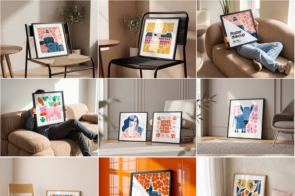 100 Square Frame Mockup Bundle, a Household Mockup by MockupShopi (Photo 16 of 16)