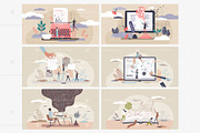 18 Writing Concepts, a Person Illustration by VectorMine (Thumbnail 2 of 8)