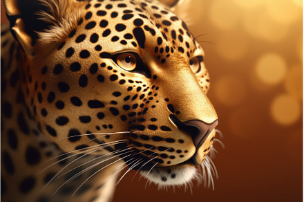 Closeup leopard head. Generate Ai, an Animal Photo by Ylivdesign