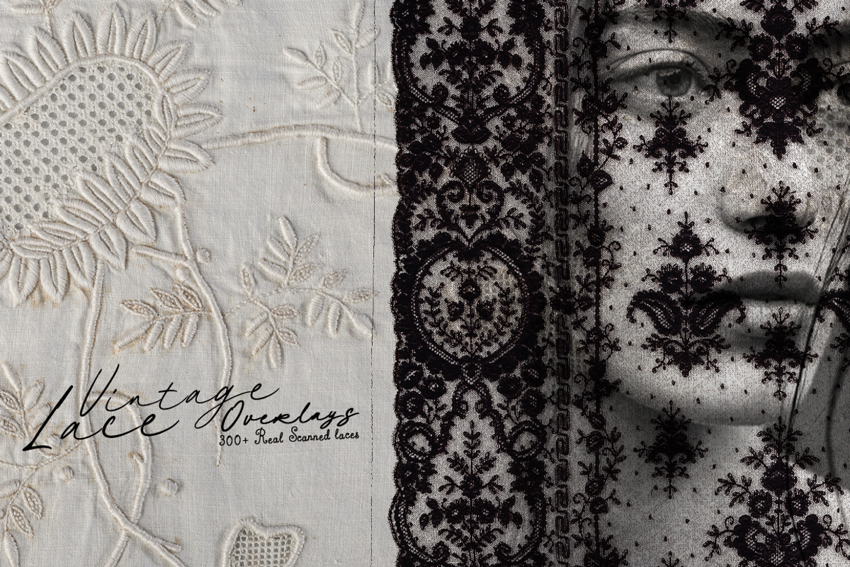 300+ Vintage Lace Overlays Bundle, a Texture Graphic by Lilithcollageart