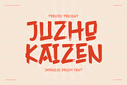 Juzho Kaizen | Japanese Brush Font, a Handwritten Font by Denustudios (Thumbnail 1 of 14)
