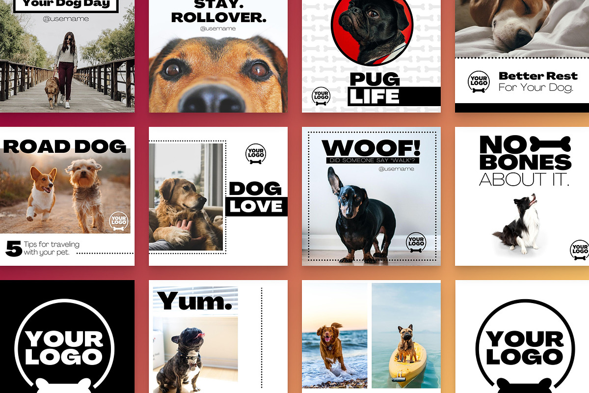 Pet Social Media Canva Templates, a Social Media Template by Mike Brennan Art & Design (Photo 2 of 5)