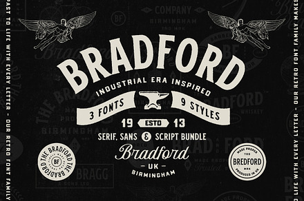 The Bradford Font Family, a Serif Font by Davide Bassu