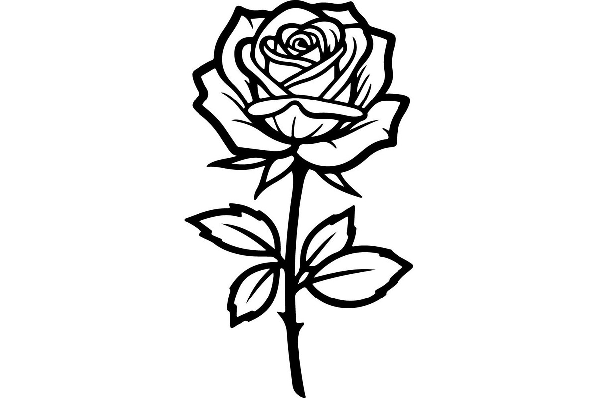 Rose Silhouette File Bundle, a Decorative Illustration by Designer_Momina (Photo 6 of 21)