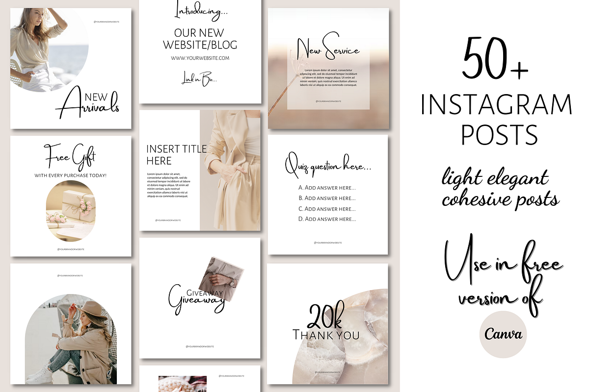 Light Minimal Instagram Templates, a Social Media Template by Faytemplates (Photo 2 of 8)